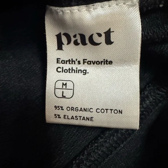 Pact Charcoal-black V-Neck sweatshirt Tee - Picture 5 of 8